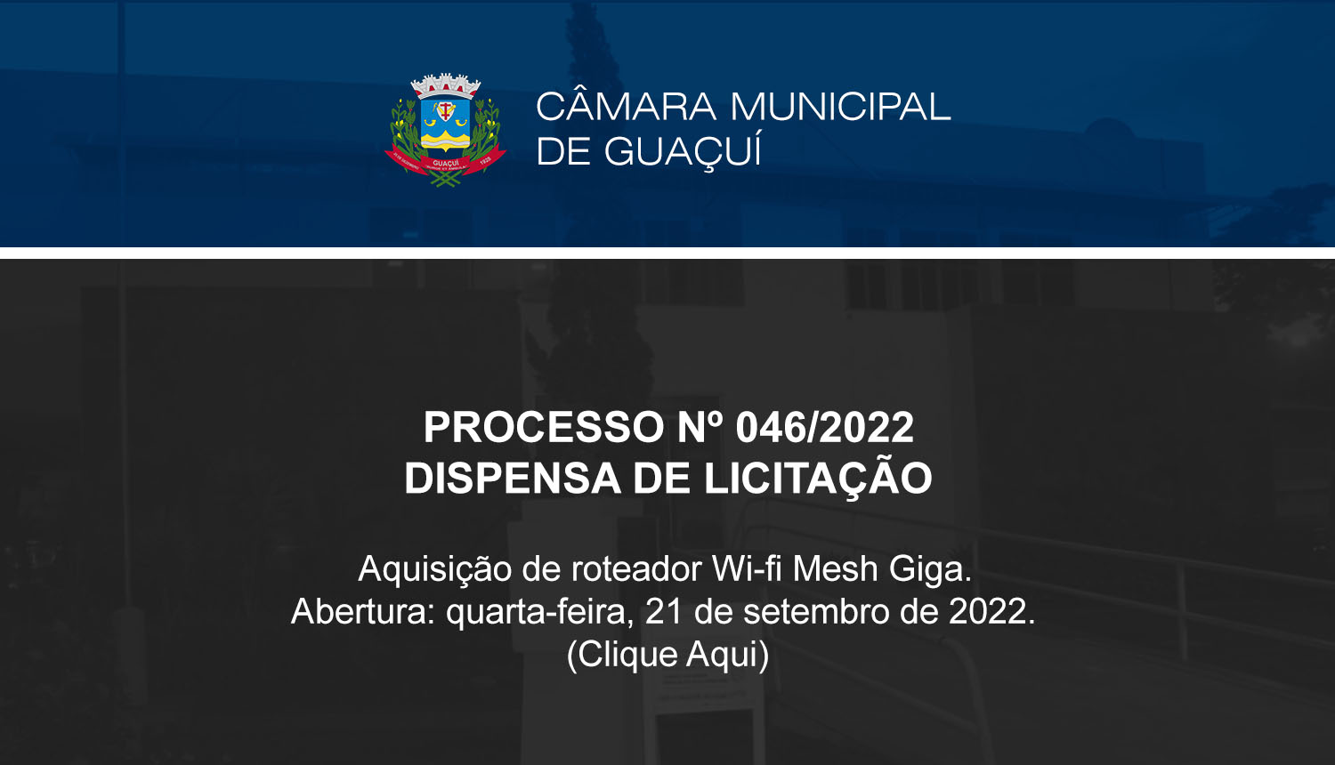 DISPENSA DE LICITAÇÃO.